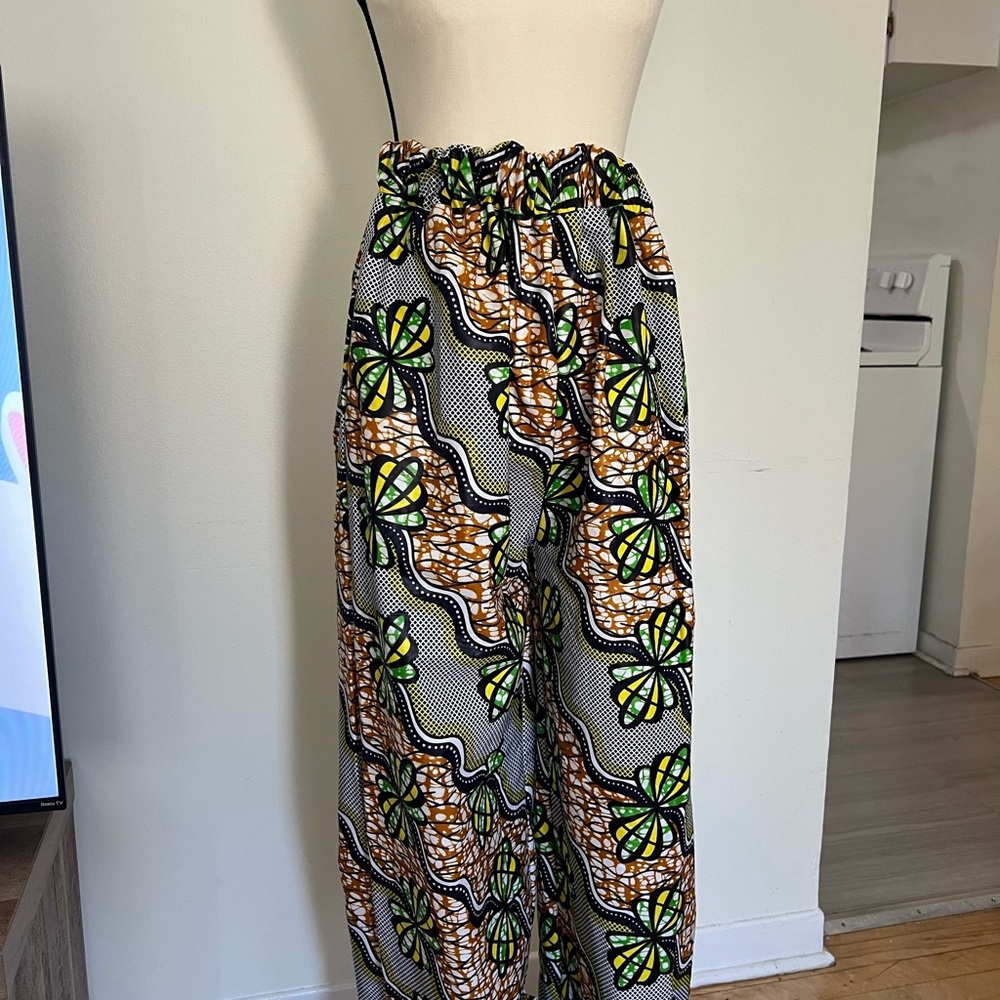 Vibrant Floral Wide Leg Pants